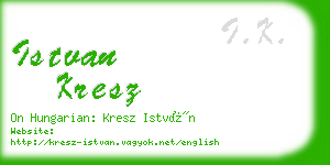 istvan kresz business card